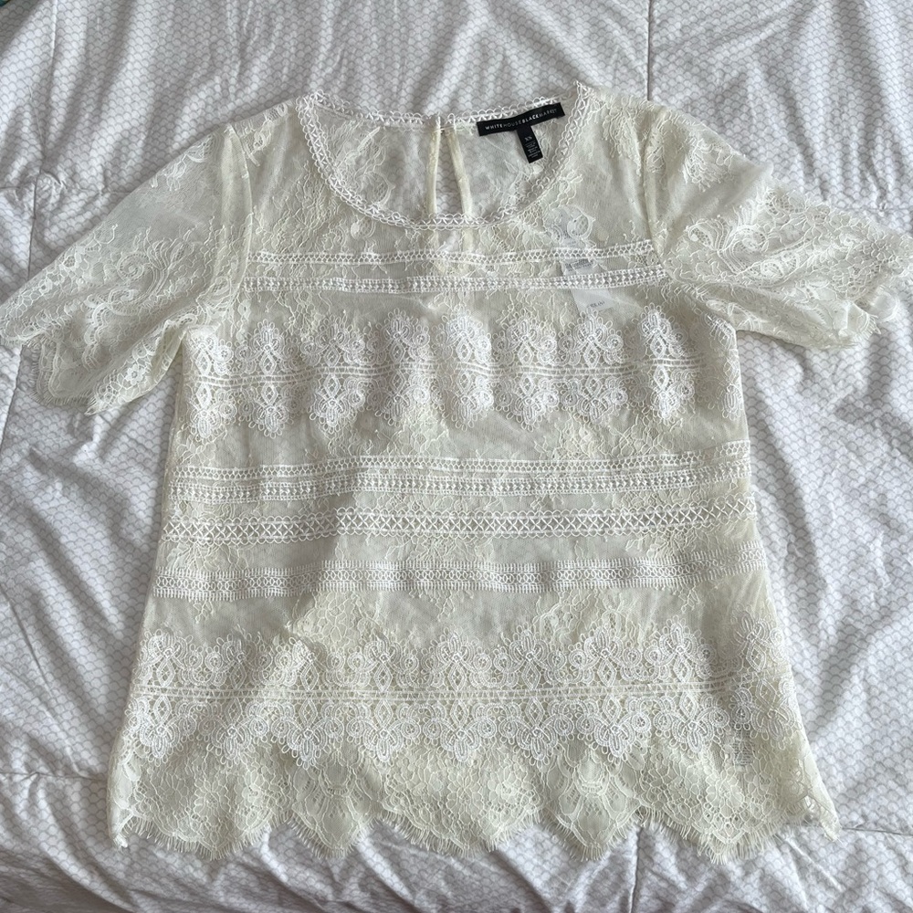 Ivory lace shirt